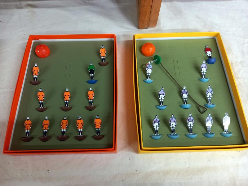 3 Subbuteo celluloid/card teams in modern holder boxes - Image 2 of 2