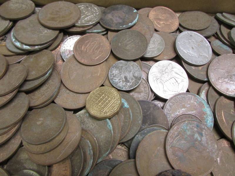 A quantity of old coins including pennies. - Image 2 of 2