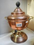 An early 20th century copper samovar