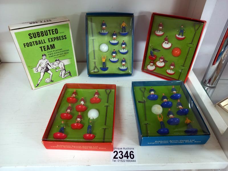 5 boxed Subbuteo football express teams