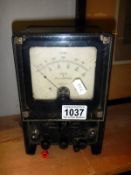 An old volts milliamperes meter. Collect Only.