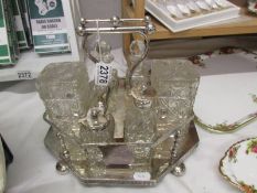 A 19th century six bottle breakfast cruet set.