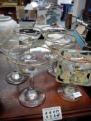 A set of 6 Babycham glasses. Collect Only.