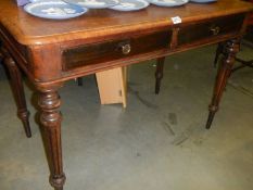 A Victorian mahogany side table. COLLECT ONLY.