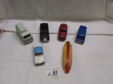 A mixed lot of unboxed die cast Dinky & Corgi including Triumph Herald, Bentley etc.,