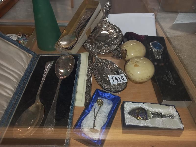 A part shelf of silver plate etc. - Image 2 of 2