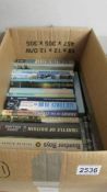 11. Box of books mostly about military aircraft and aerial warfare.