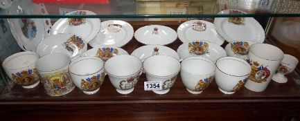 A complete shelf of Coronation tea ware etc.