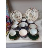 A quantity of plates and bowls including Dresden etc.