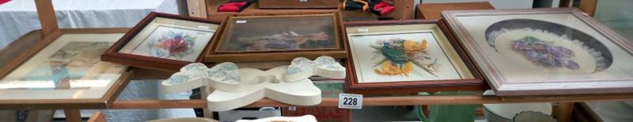 A quantity of 3D relief framed & glazed pictures