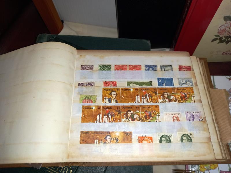 5 old stamp albums with stamps - Image 3 of 16