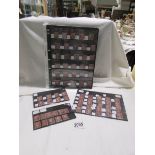 A collection of penny red stamps.