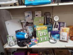 Some useful household electronic goods including CD player, lights (artificial sunlight), security