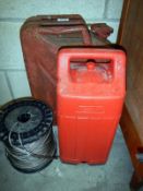 A Jerry can & hoist cable etc.