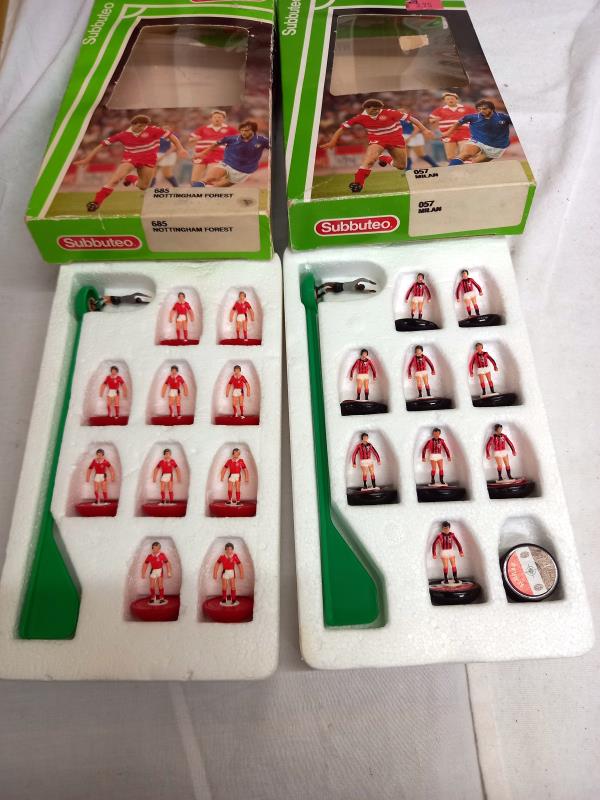 11 boxed UK Subbuteo teams including Arsenal 1st division champions 1990/1991, Celtic, Leeds etc - Image 2 of 7