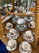 A quantity of vintage English teaware etc including Johnson Bros