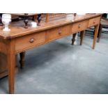 A good 20th century 4 drawer kitchen dresser base