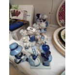 Mostly modern Delft blue and white, boy and girl figures etc.