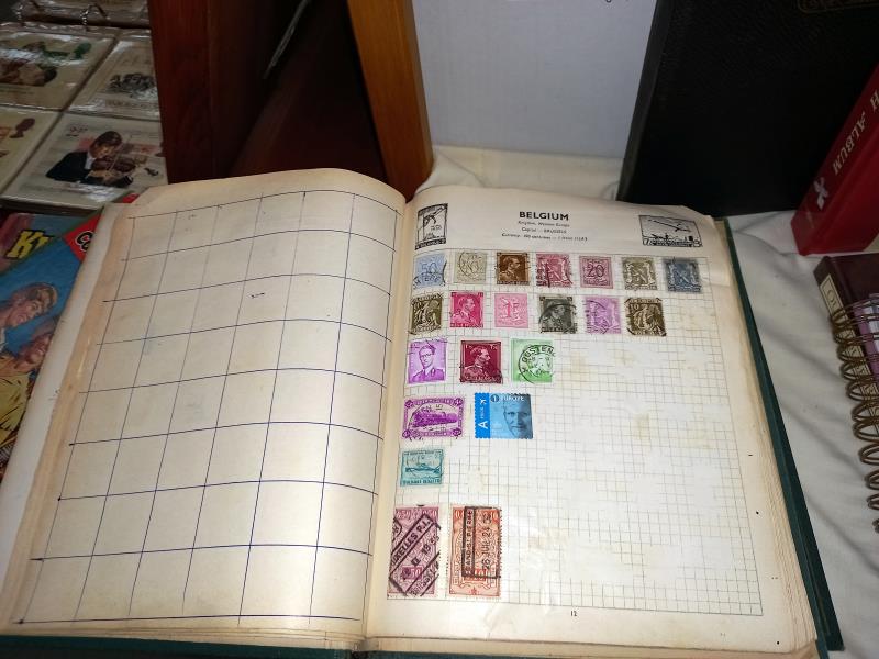 5 old stamp albums with stamps - Image 8 of 16