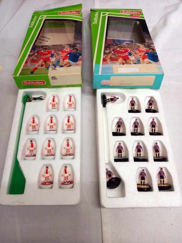 11 boxed UK Subbuteo teams including Arsenal 1st division champions 1990/1991, Celtic, Leeds etc - Image 5 of 7