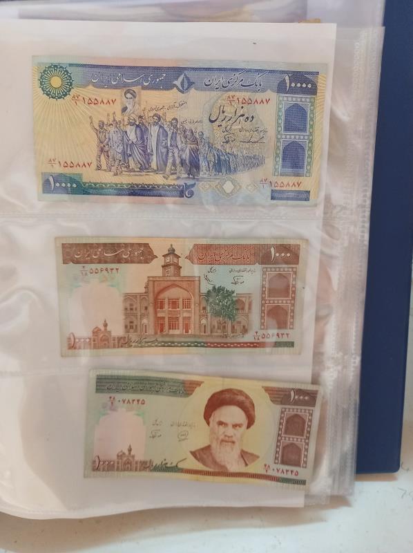 An album of approximately 86 world bank notes. - Image 4 of 26