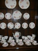 Approximately 50 pieces of Royal Crown Derby 'Derby Posies' tea and dinnerware, COLLECT ONLY.