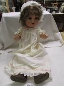 A German doll marked 733, 14 1/2,