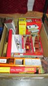 A quantity of boxed Hornby accessories including Skaledale straight walls, station haltm tunnel,