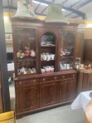 A good quality mahogany display cabinet, COLLECT ONLY.