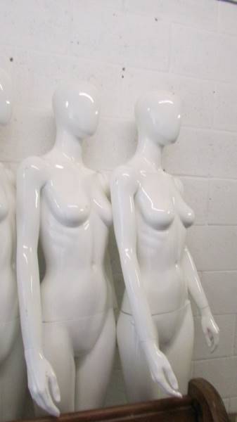Seven shop manikins with four bases. COLLECT ONLY. - Image 2 of 2