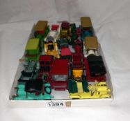 A tray full of collectors cars