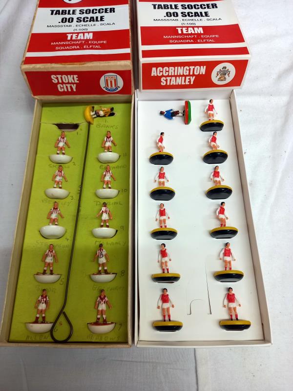 9 boxed table soccer teams (Subbuteo) including Liverpool, Stoke, Wrexham etc - Image 2 of 6