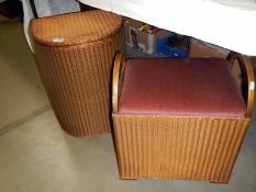 A Lloyd Loom basket & linen basket. Collect Only.