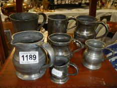 A selection of antique pewter