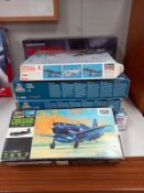 6 boxed model kits including Italeri, Hasegawa, Hobby Boss etc. Including AMX attack ground aircraft