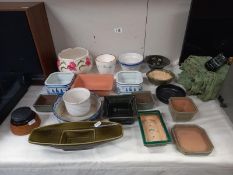 A number of assorted ceramic dishes. COLLECT ONLY