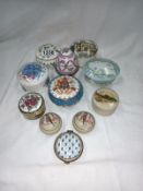 A collection of collectors trinket pots