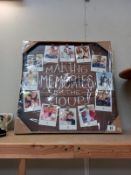 A 'Making Memories by the hour' wall clock ( New in packaging 52cm square )