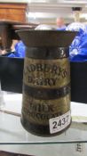 A rare Cadbury Dairy Milk Churn chocolate tin.