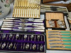 A selection of boxed flat ware