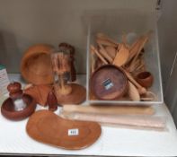 Some wooden kitchen items