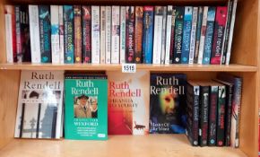Some Ruth Rendell novels ( 2 shelves paperbacks and hardbacks)