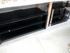 A black TV stand. Collect Only.