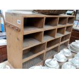 An early 20th century pine wall unit