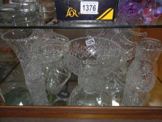 5 good items of cut glass. Collect Only.