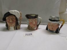 Two Royal Doulton character jugs, Athos D6452, Sam Johnson and a Cooper Clayton Winston Churchill