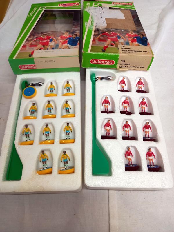 11 boxed UK Subbuteo teams including Arsenal 1st division champions 1990/1991, Celtic, Leeds etc - Image 4 of 7