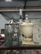 A quantity of lanterns and table lamps. Collect Only.