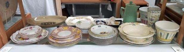 A quantity of porcelain plates, dishes & vases etc.