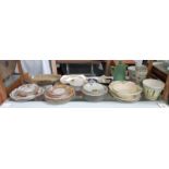 A quantity of porcelain plates, dishes & vases etc.